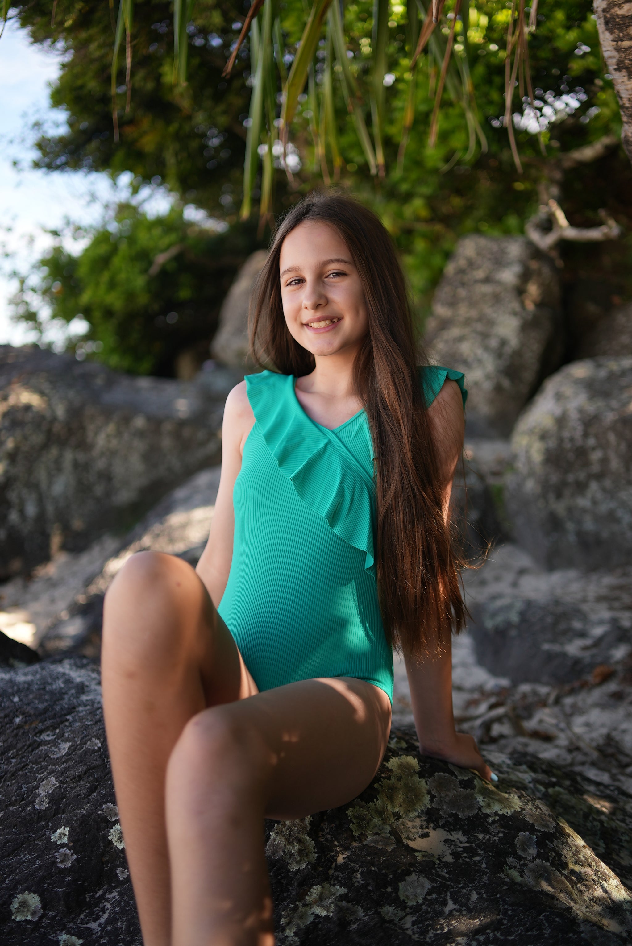 新品★Mbeaute Fairy pearl ruffle swimsuit Fairy pearl ruffle swimsuit M4236 | Mbeaute